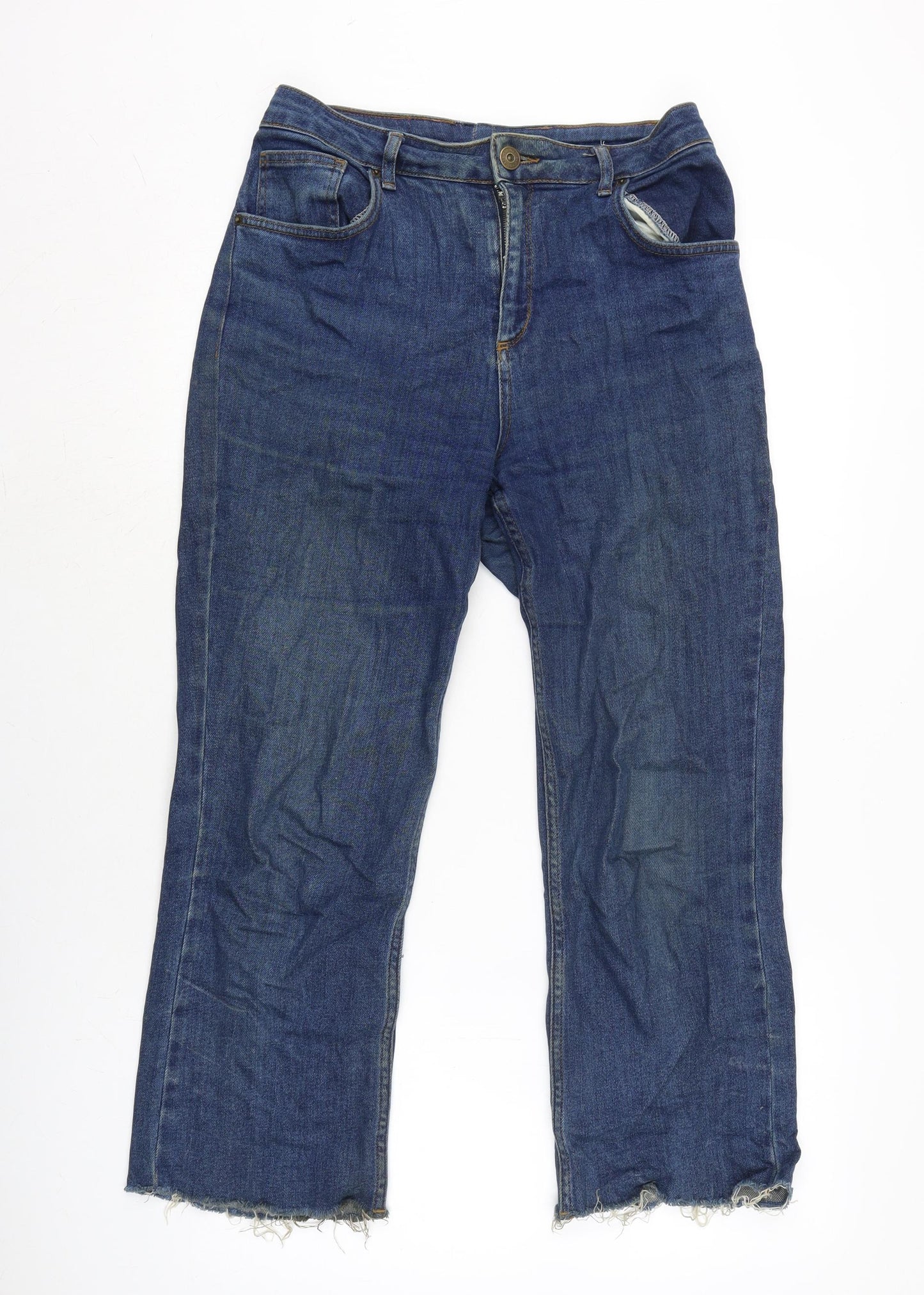 BDG Womens Blue Cotton Blend Skinny Jeans Size 30 in L24 in Regular Zip - Raw Hem
