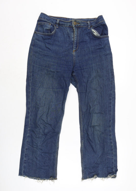 BDG Womens Blue Cotton Blend Skinny Jeans Size 30 in L24 in Regular Zip - Raw Hem