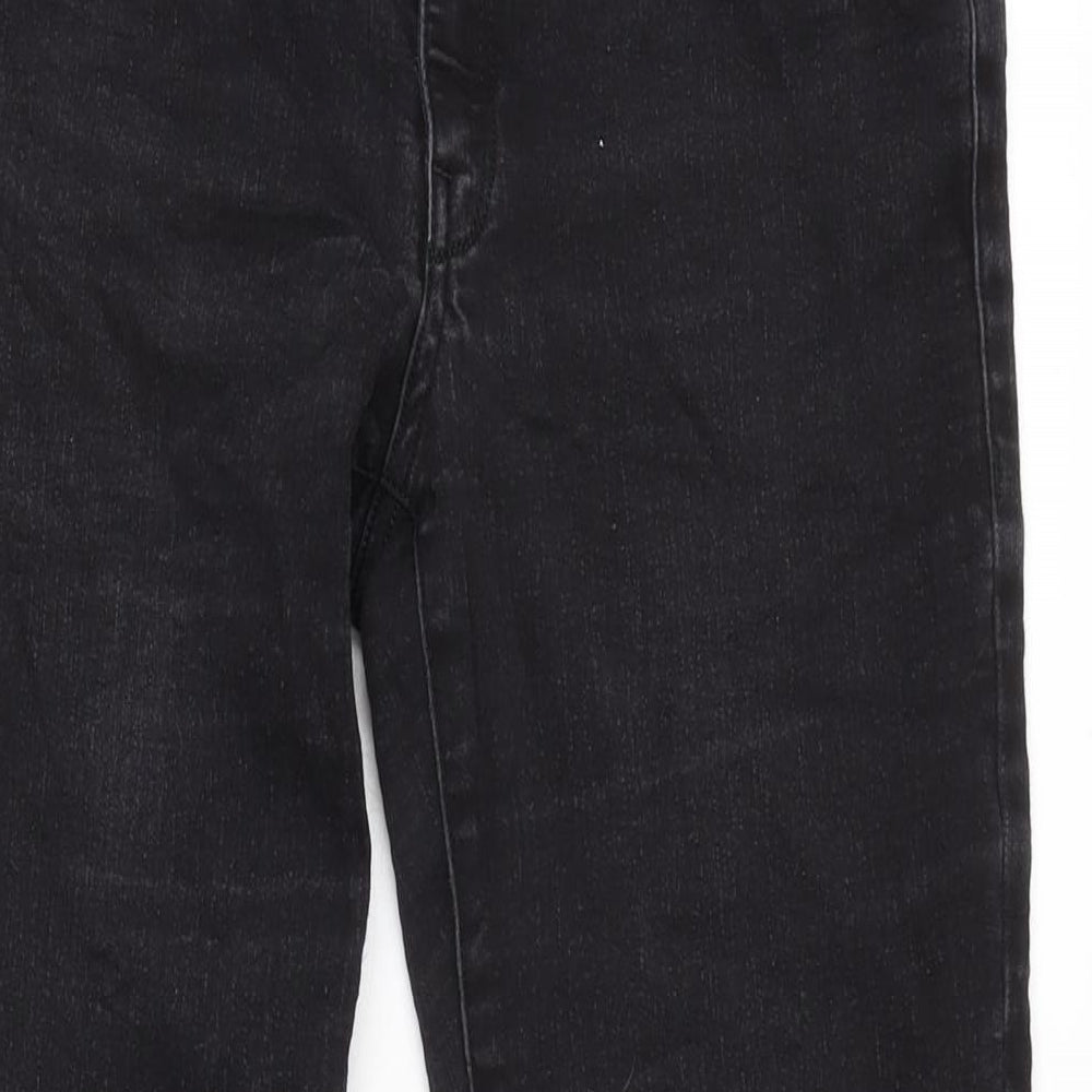 Trussardi Jeans Womens Grey Cotton Blend Straight Jeans Size 28 in L30.5 in Regular Zip - Beaded detail to back pockets.