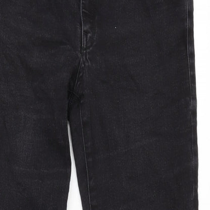 Trussardi Jeans Womens Grey Cotton Blend Straight Jeans Size 28 in L30.5 in Regular Zip - Beaded detail to back pockets.