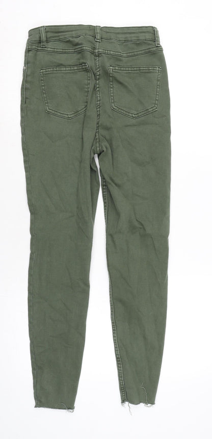 Womens UK Size 12 Papaya Extra-Slim Fit Tapered Green Jeans