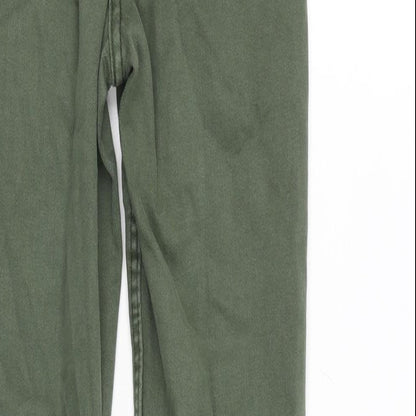 Womens UK Size 12 Papaya Extra-Slim Fit Tapered Green Jeans