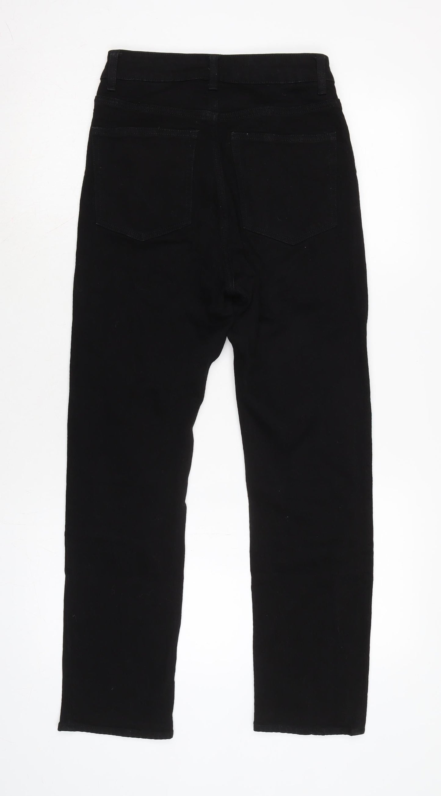 Womens UK Size 8 H&M Regular Fit Straight Black Jeans