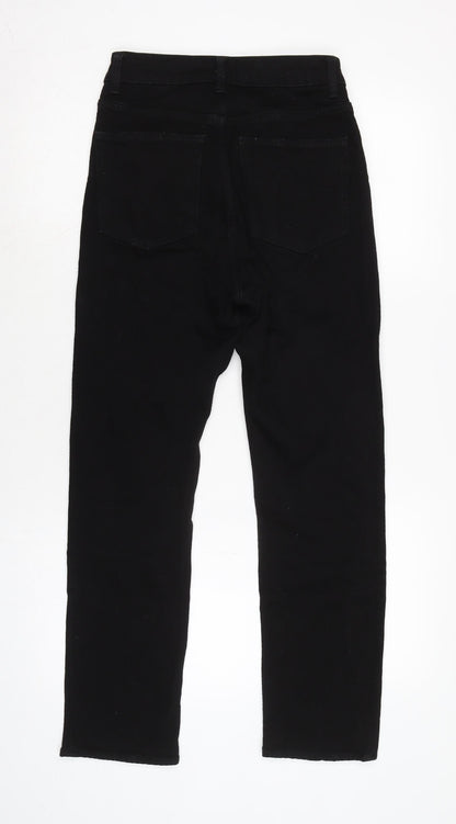 Womens UK Size 8 H&M Regular Fit Straight Black Jeans