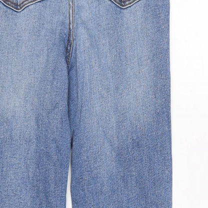 Denim & Co. Womens Black Cotton Blend Bootcut Jeans Size 10 L26 in Regular Zip