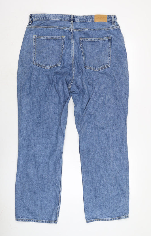 Monki Mens Blue Cotton Skinny Jeans Size 36 in L31 in Regular Zip