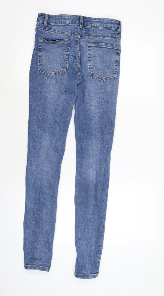 Denim & Co. Womens Blue Cotton Blend Tapered Jeans Size 12 L30 in Regular Zip
