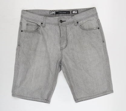 Lee Mens Green Cotton Bermuda Shorts Size 35 in L10 in Regular Button