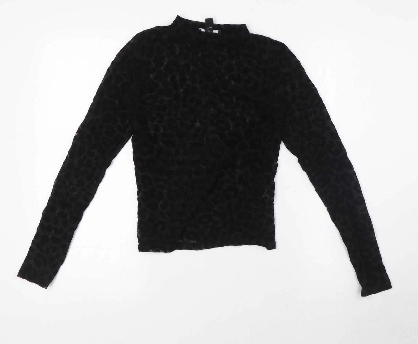 Womens UK Size 8 New Look Black Basic T-Shirt