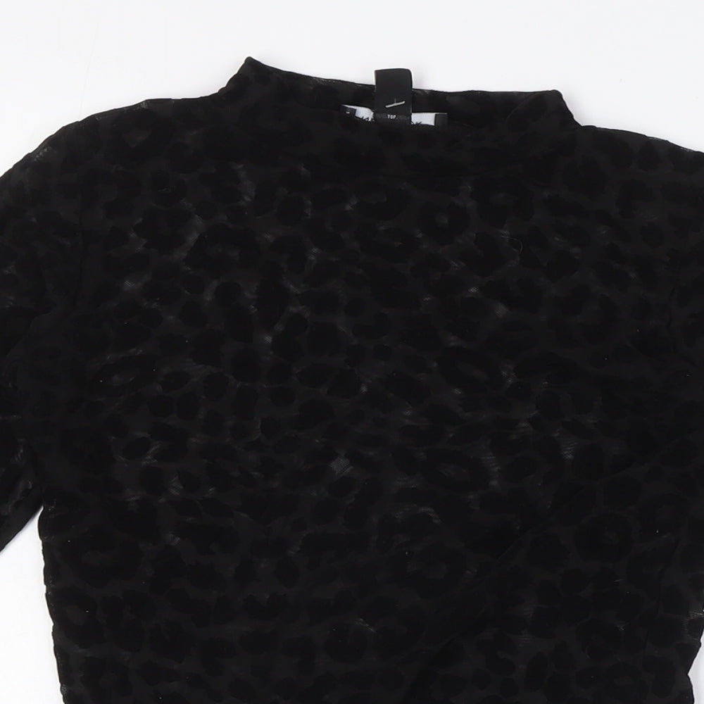 Womens UK Size 8 New Look Black Basic T-Shirt