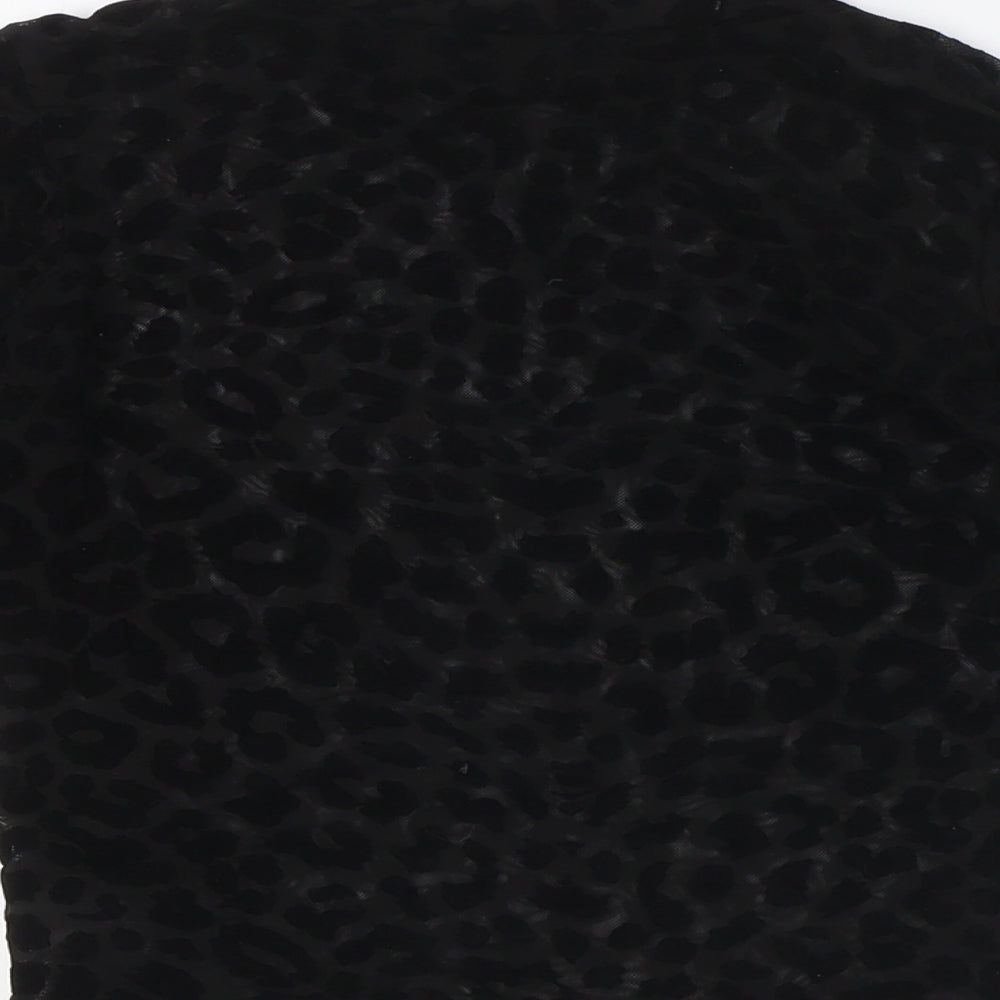 Womens UK Size 8 New Look Black Basic T-Shirt