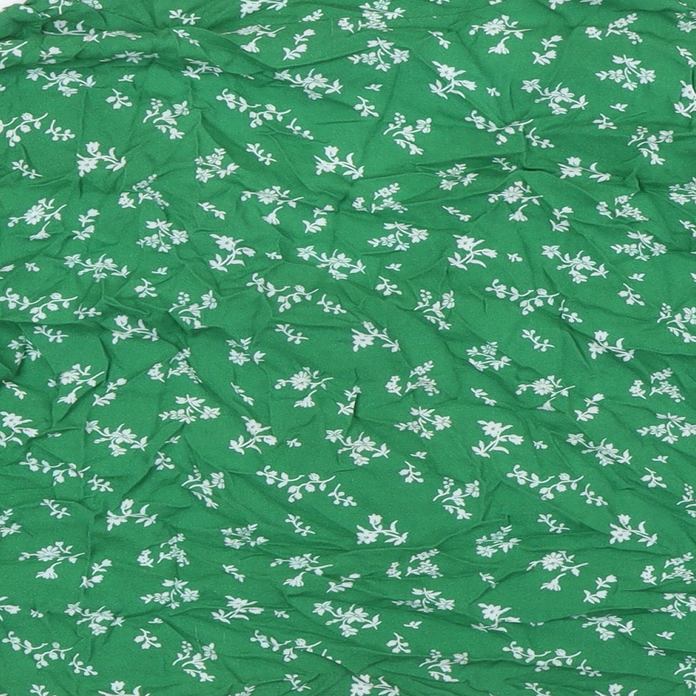Womens UK Size 12 New Look Green Basic Button-Up