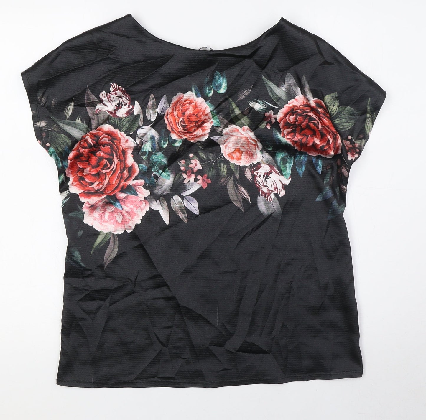 Womens UK Size 10 Marks and Spencer Black Basic T-Shirt