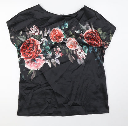 Womens UK Size 10 Marks and Spencer Black Basic T-Shirt
