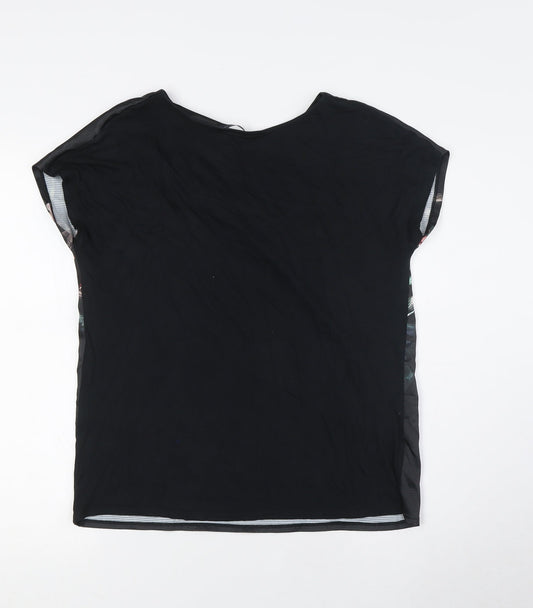 Womens UK Size 10 Marks and Spencer Black Basic T-Shirt
