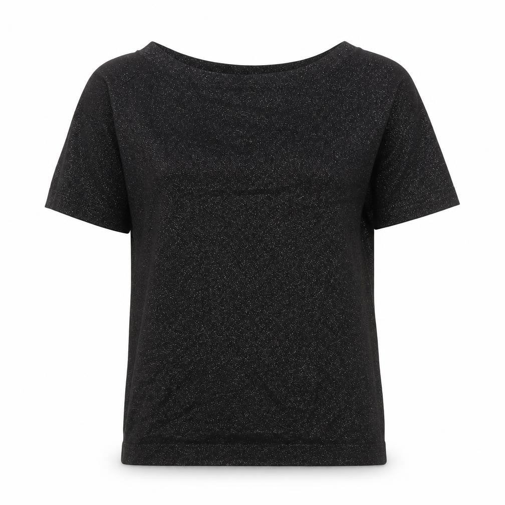 Womens UK Size 10 Warehouse Black Basic T-Shirt