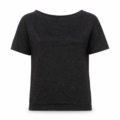 Womens UK Size 10 Warehouse Black Basic T-Shirt