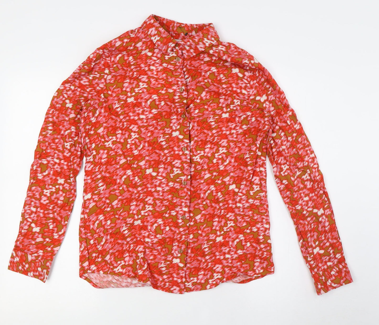 Womens UK Size 6 ICHI Multicoloured Basic Button-Up
