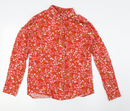 Womens UK Size 6 ICHI Multicoloured Basic Button-Up