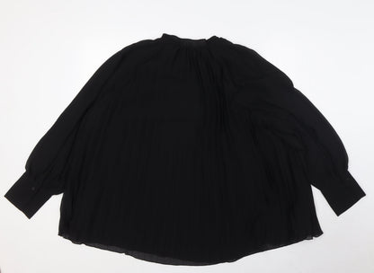 Womens UK Size XL H&M Black Basic Blouse