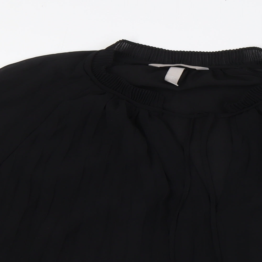 Womens UK Size XL H&M Black Basic Blouse