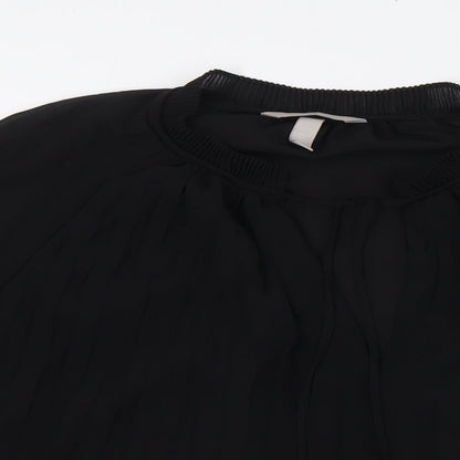 Womens UK Size XL H&M Black Basic Blouse