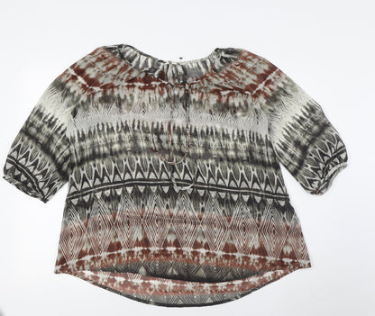 Womens UK Size M Monsoon Multicoloured Basic Blouse