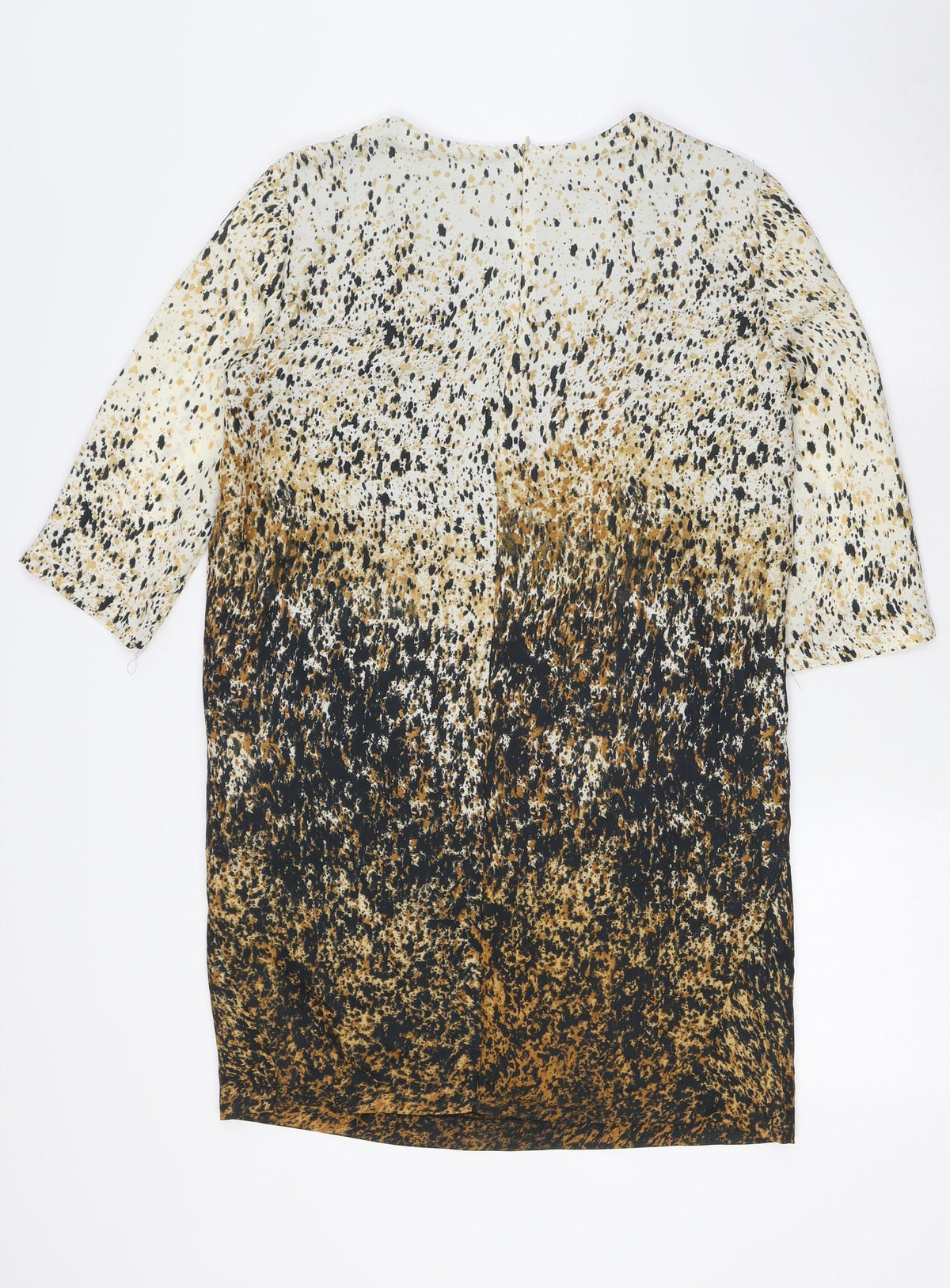 Zara Womens Multicoloured Polyester A-Line Size M Round Neck Zip