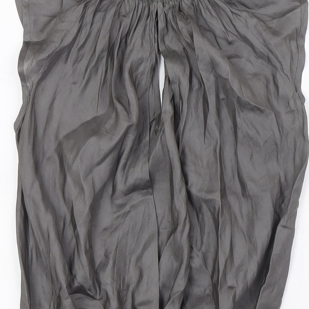 Womens UK Size 8 Topshop Grey Basic Blouse