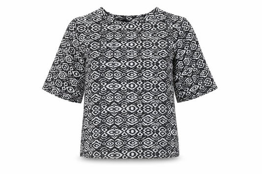 Womens UK Size 10 New Look Black Basic Button-Up