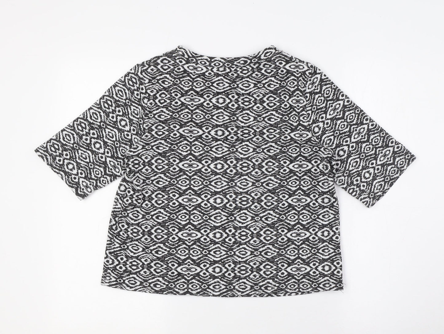 Womens UK Size 10 New Look Black Basic Button-Up