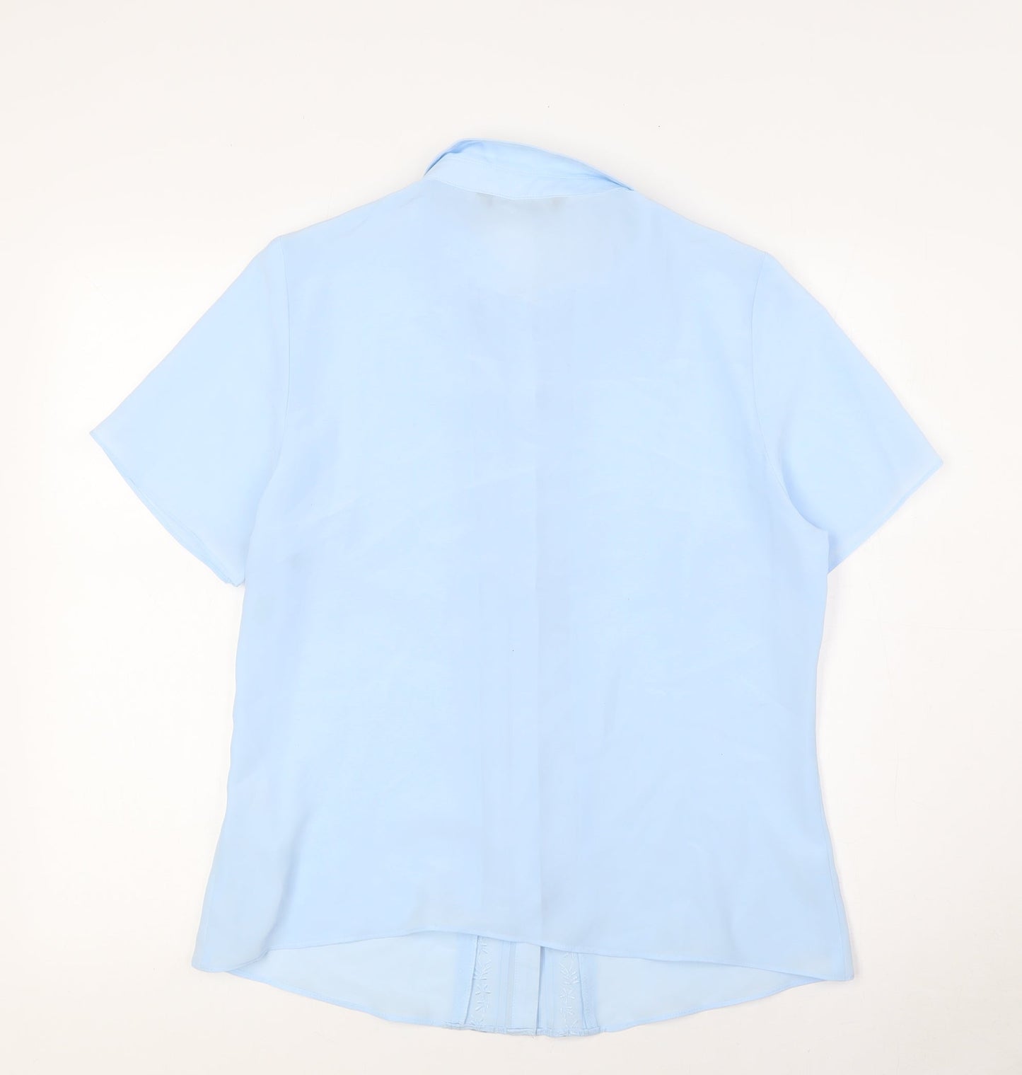 Bonmarché Womens Blue Polyester Basic Button-Up Size 14 Collared