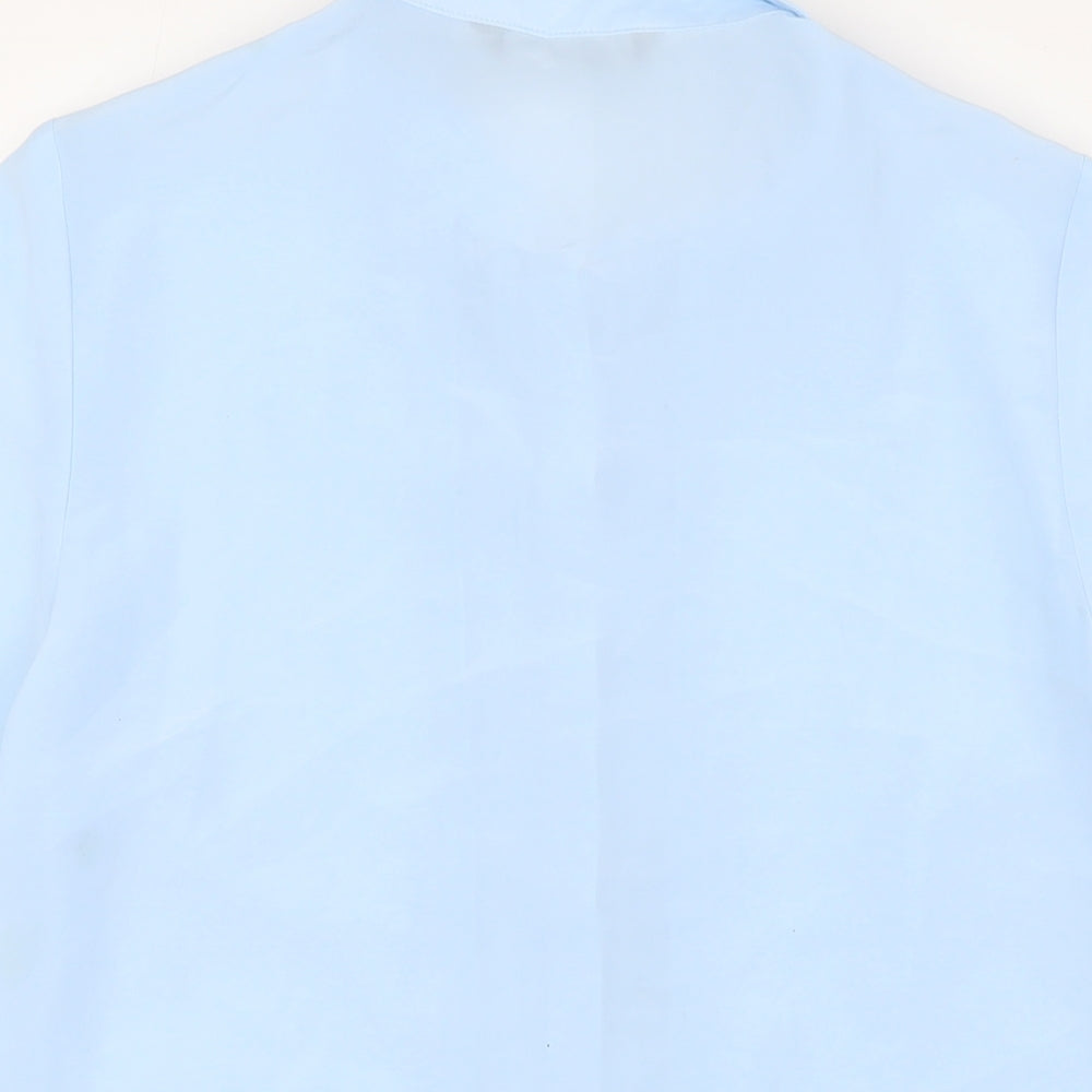 Bonmarché Womens Blue Polyester Basic Button-Up Size 14 Collared