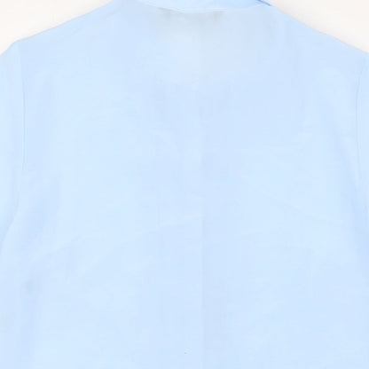 Bonmarché Womens Blue Polyester Basic Button-Up Size 14 Collared