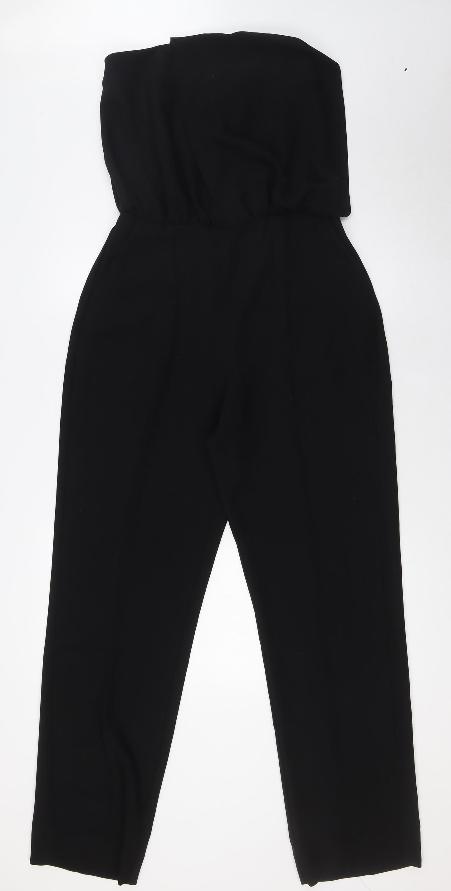 & Other Stories Womens Black Polyester Jumpsuit One-Piece Size 8 L30 in Zip - Wrap Top