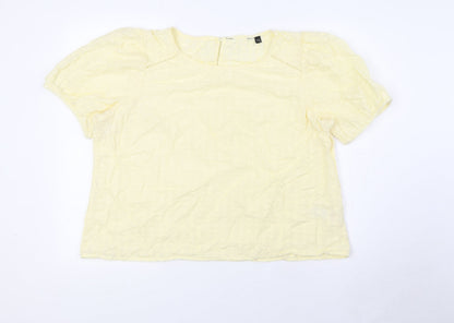 Womens UK Size 18 Dorothy Perkins Yellow Basic Blouse