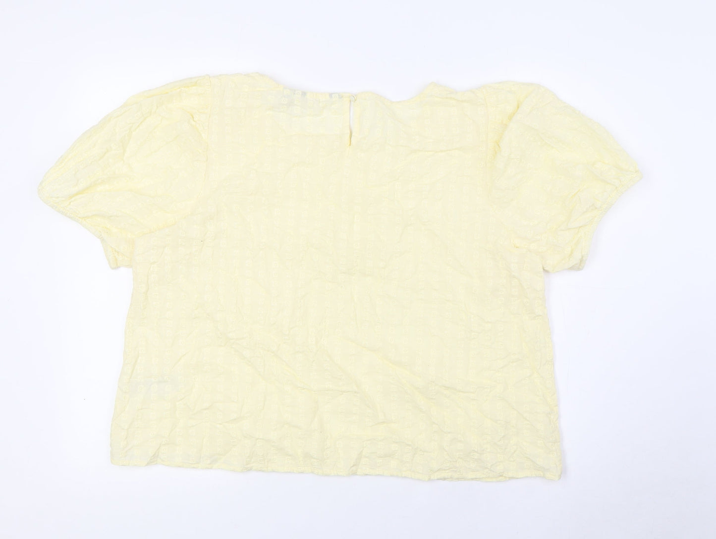 Womens UK Size 18 Dorothy Perkins Yellow Basic Blouse