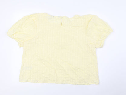 Womens UK Size 18 Dorothy Perkins Yellow Basic Blouse