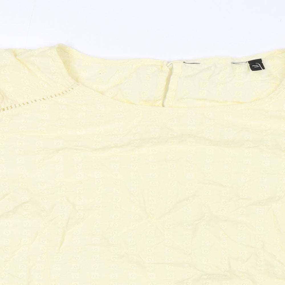 Womens UK Size 18 Dorothy Perkins Yellow Basic Blouse