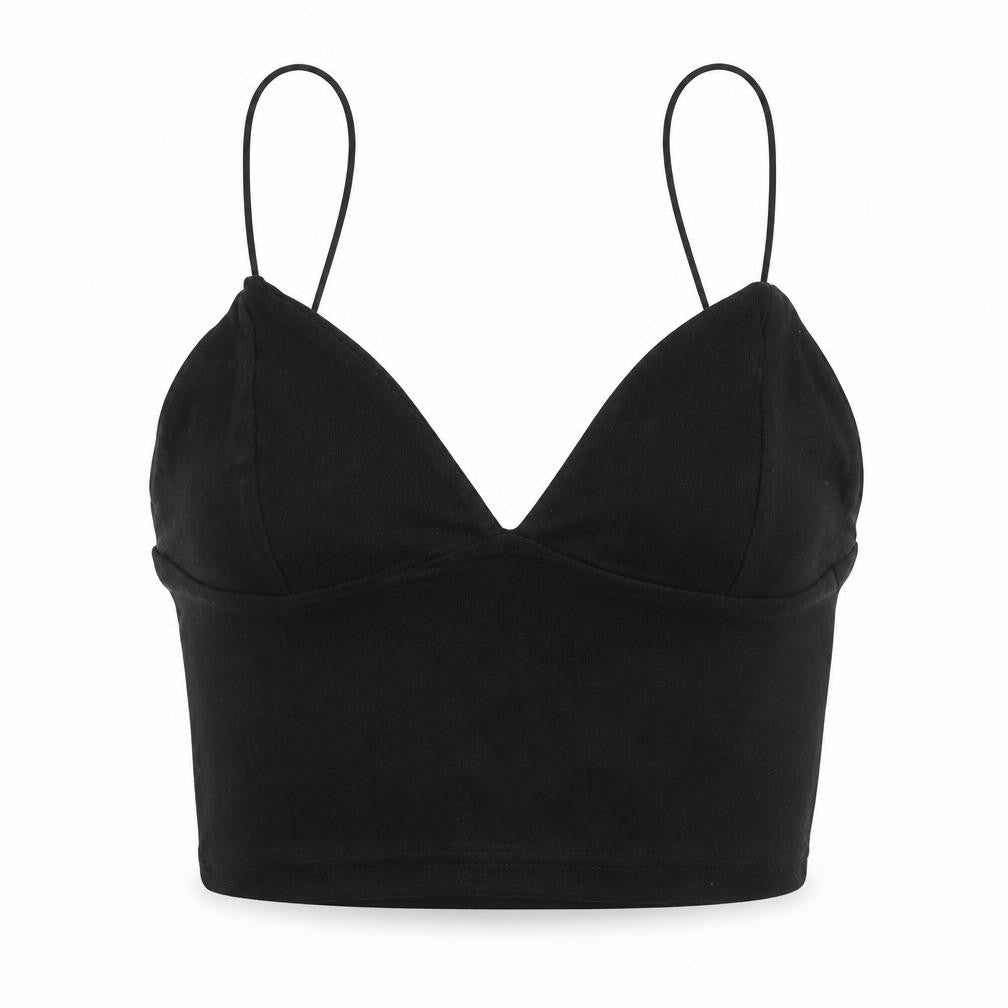 Womens UK Size 8 PRETTYLITTLETHING Black Cropped Blouse