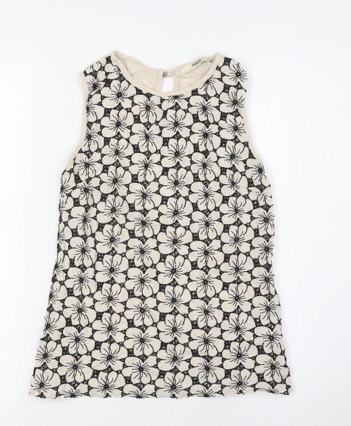 Womens UK Size XS Oasis Beige Basic Blouse