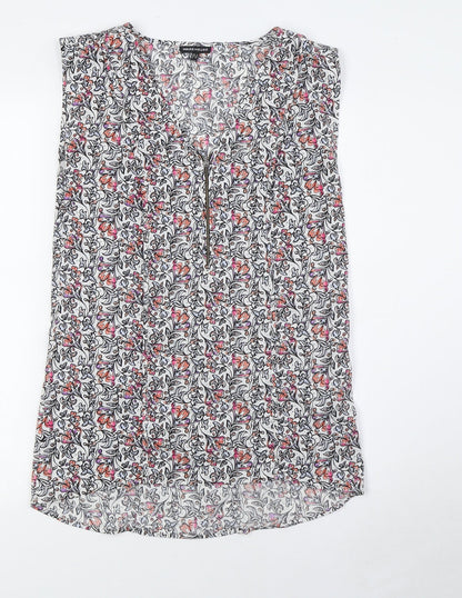 Womens UK Size 8 Warehouse Multicoloured Basic Blouse