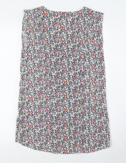 Womens UK Size 8 Warehouse Multicoloured Basic Blouse