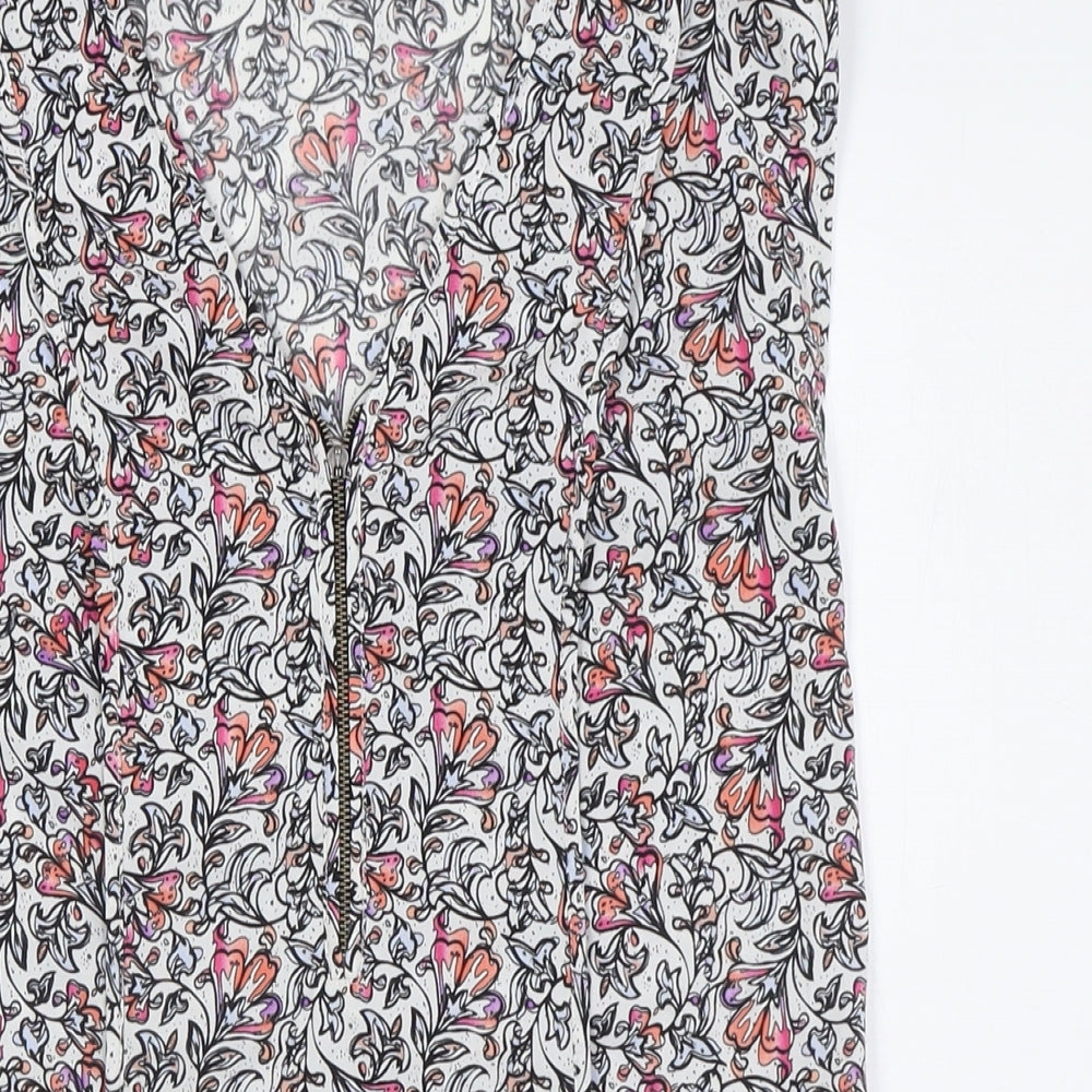 Womens UK Size 8 Warehouse Multicoloured Basic Blouse