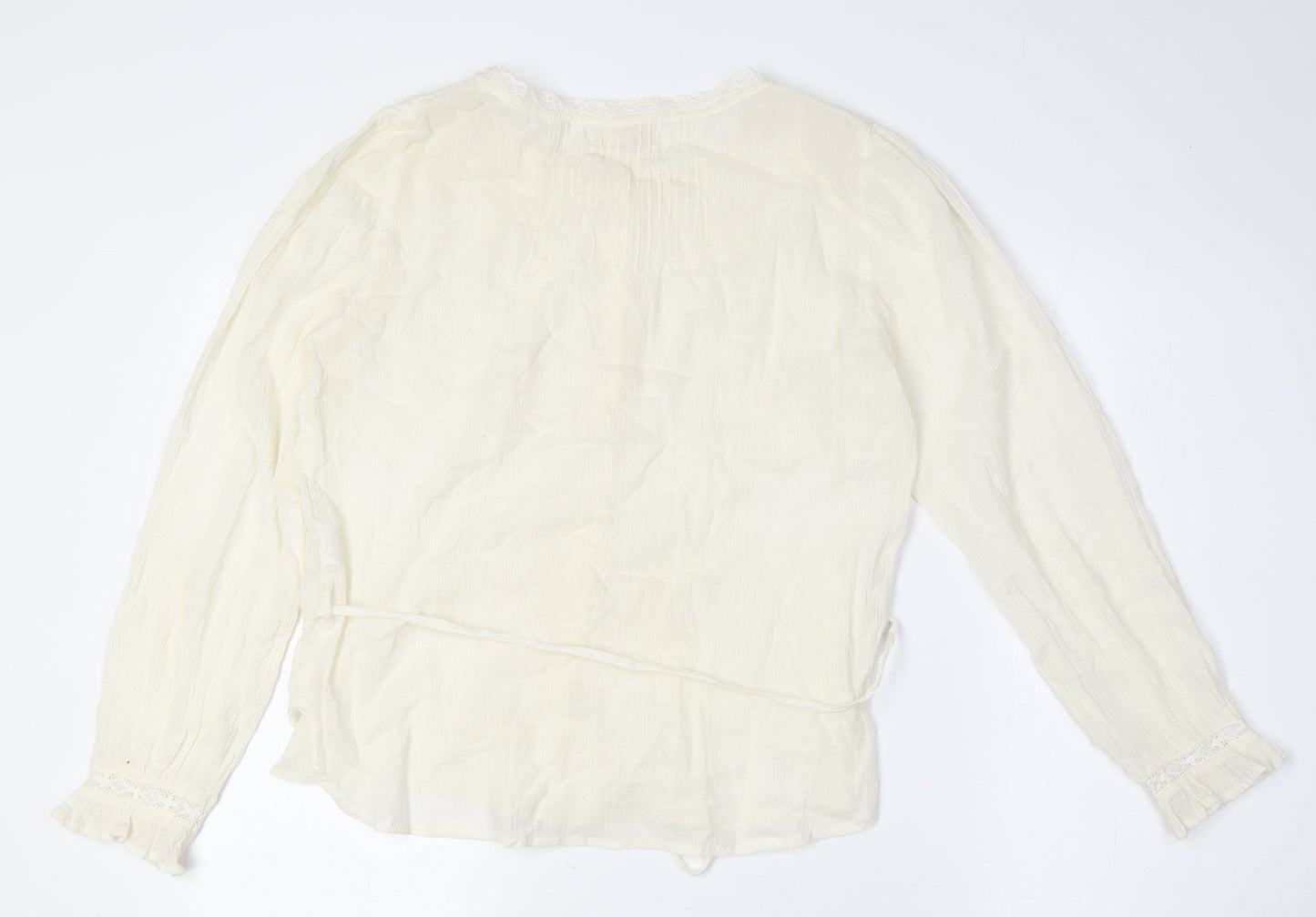 Womens UK Size XS Urban Outfitters Ivory Basic Blouse