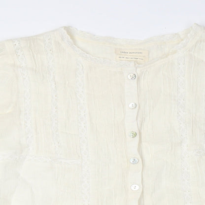 Womens UK Size XS Urban Outfitters Ivory Basic Blouse