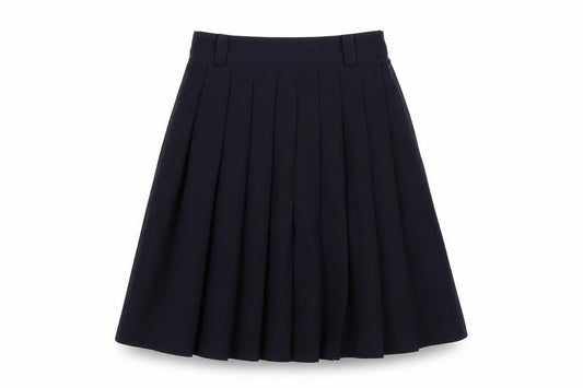 Mone Womens Blue Polyester Pleated Skirt Size S Zip