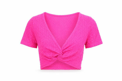 Womens UK Size XS Dunnes Stores Pink Cropped T-Shirt