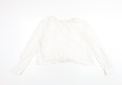 Womens UK Size 12 H&M White Basic T-Shirt