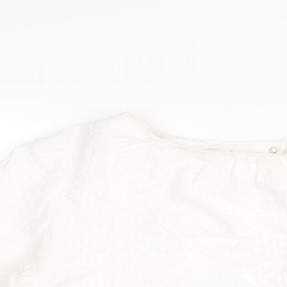 Womens UK Size 12 H&M White Basic T-Shirt